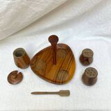 Wooden condiment set