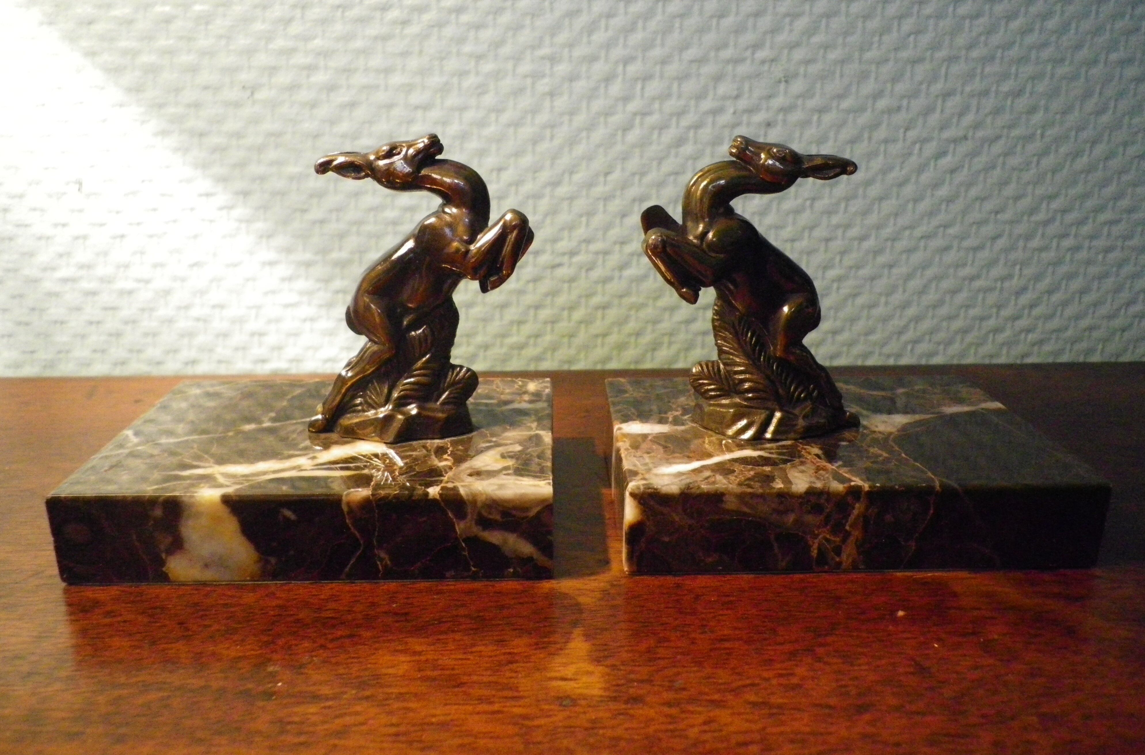 Bookend with antelopes