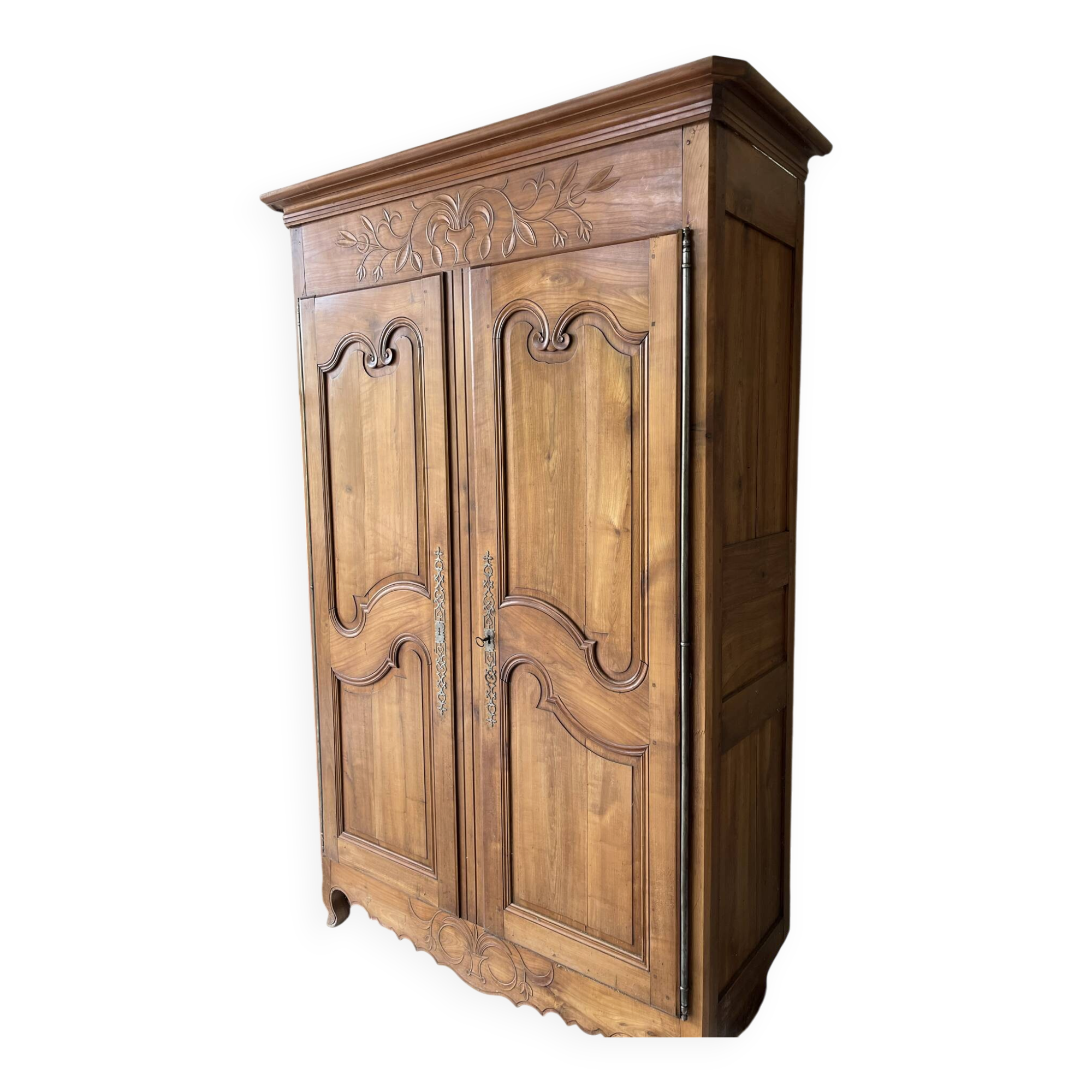 Antique cherry wood wardrobe – 19th century – Louis XV style