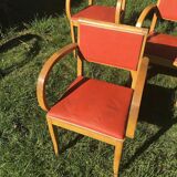 Trio of bridge armchairs Rockabilly 1950