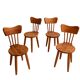Set de 4 chaises en pin par Torsten Claesson, Suède circa 1950