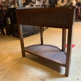 Rattan bedside tables