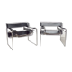 Paire de fauteuils Wassily noir, Italie 1980
