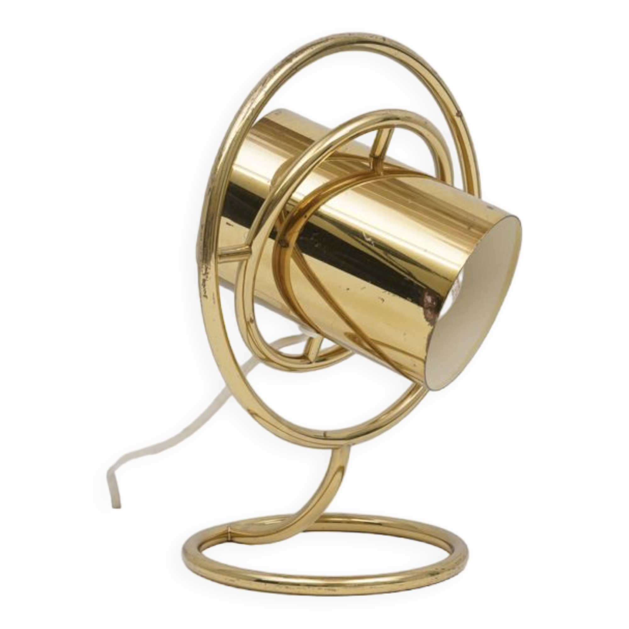 Modernist art deco brass lamp