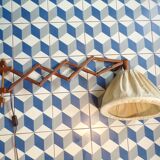 Vintage teak scissor wall light