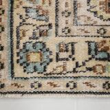 Tapis oriental vintage vert et crème 5x8 157x235 cm SK 24776