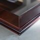 Vintage Mahogany Coffee Table with Glass Top – 1970s