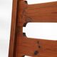 Set of 4 pinewood chairs by Sven Larsson / 1970s / Brutalism / Postmodern design
