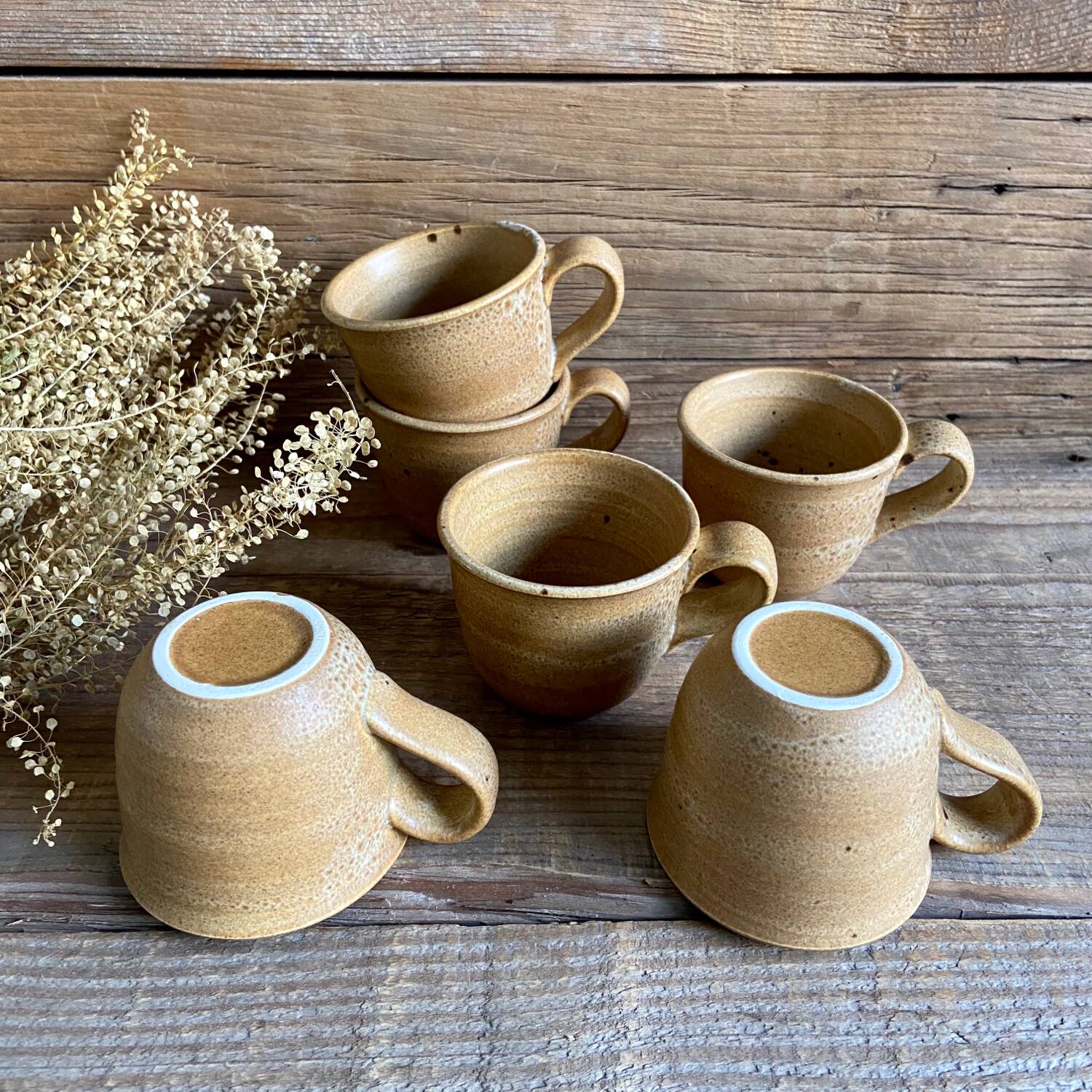 6 vintage France stoneware cups
