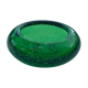 Organic glassware ashtray in signed and vintage green blown glass
