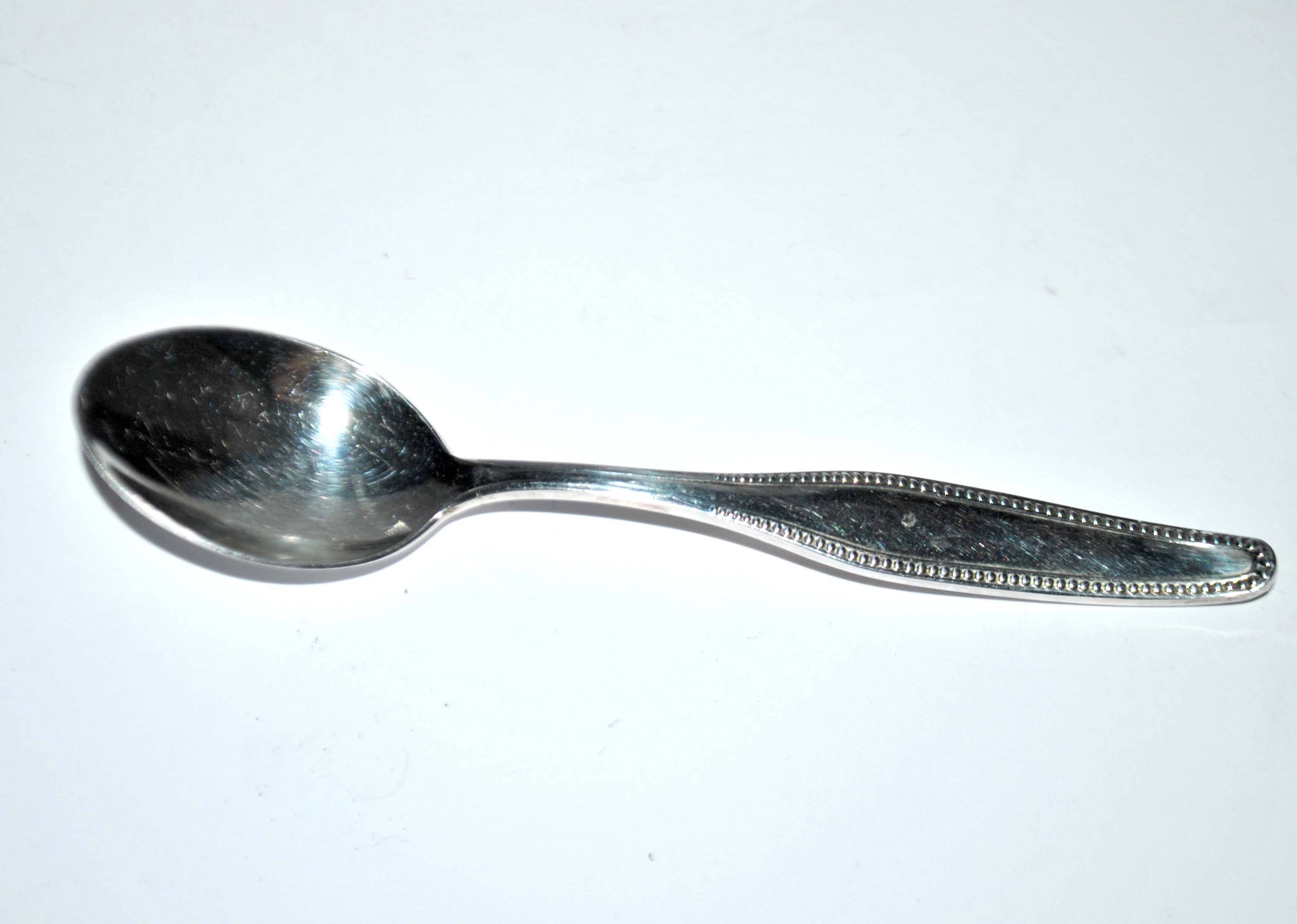 Set of 12 silver-plated mocha coffee spoons Longchamps Strasbourg