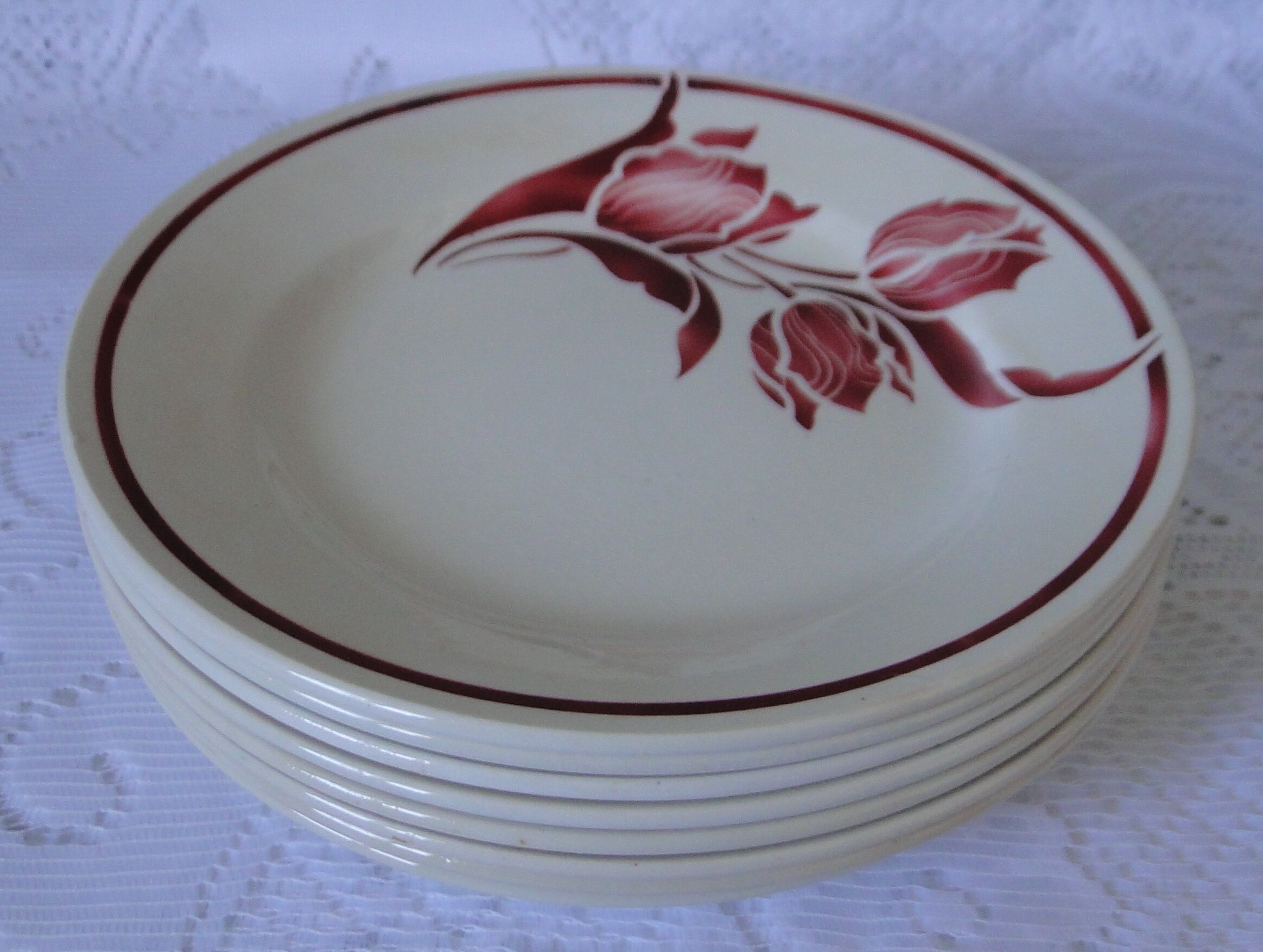 Lot 8 flat plates gien tulip model