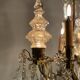 Golden bronze luster garnished with transparent and mordoréed pampilles