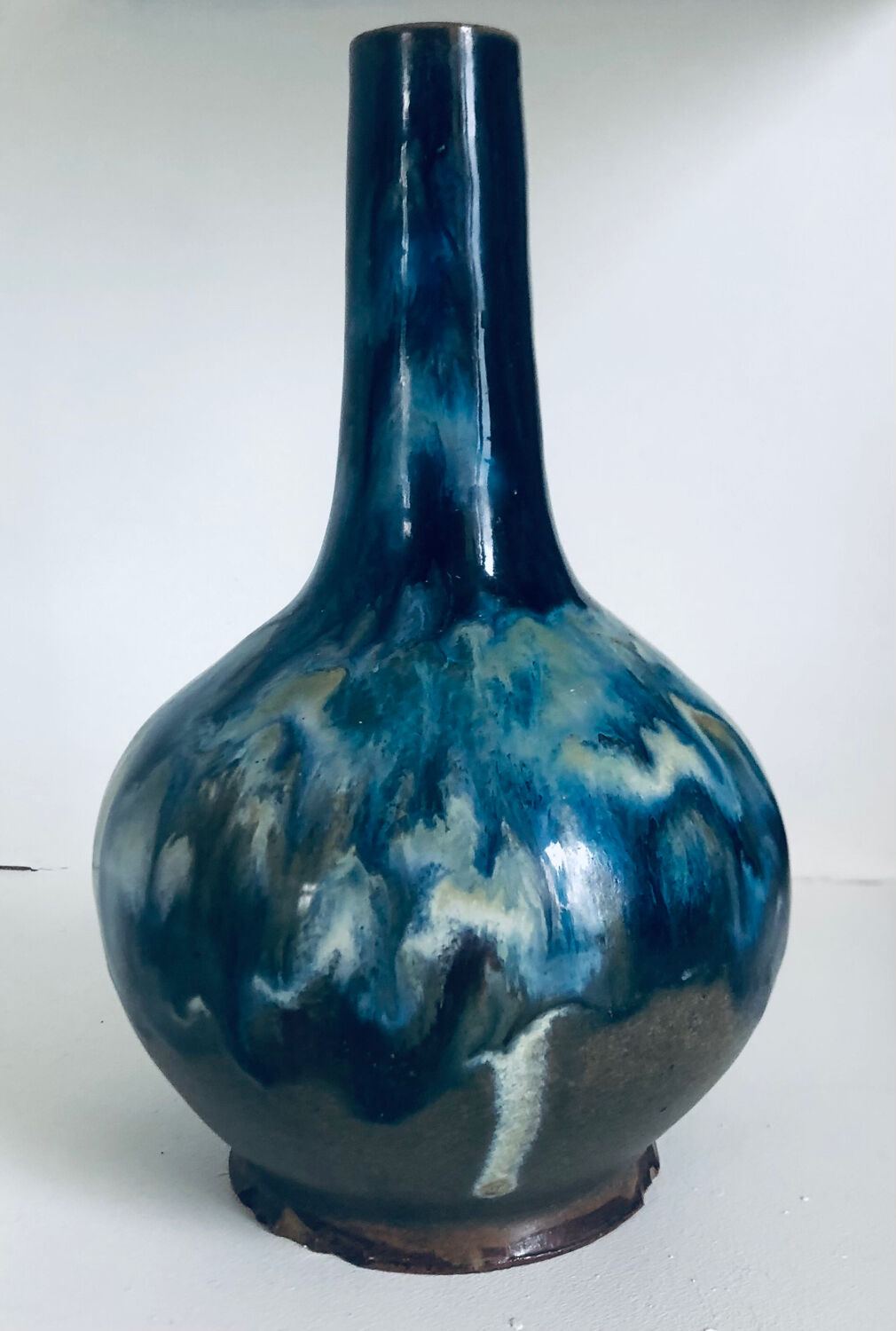 Art Deco vase in salt-glazed stoneware by Labrec by Labrut & Recullé