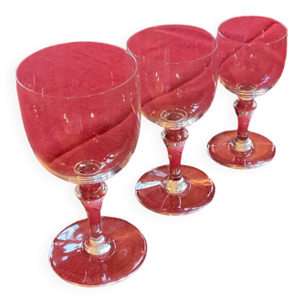 36 verres en cristal Baccarat modèle Normandie