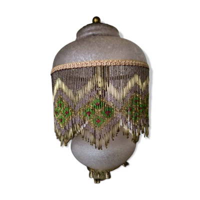 Lampe de table Vetri Murano VM 048, frange de perles Art Déco