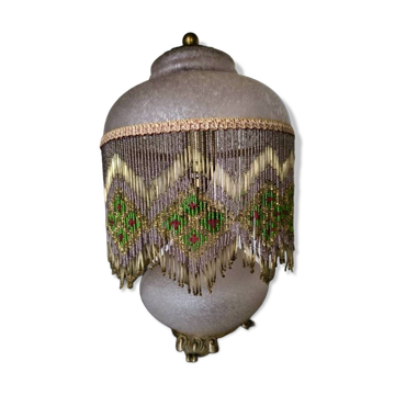 Vetri Murano VM 048 table lamp, Art Deco bead fringe