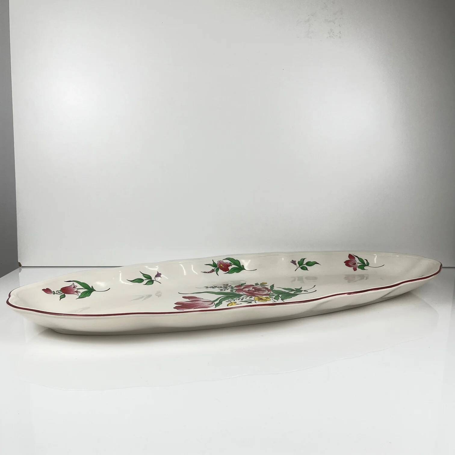 Large fish platter model Réverbère by KG Lunéville