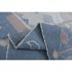1970s Turkish Oushak Handmade Wool Cotton Blue Beige Area Rug 230x325