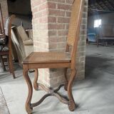 Suite de 6 chaises style Louis XIV en cannage