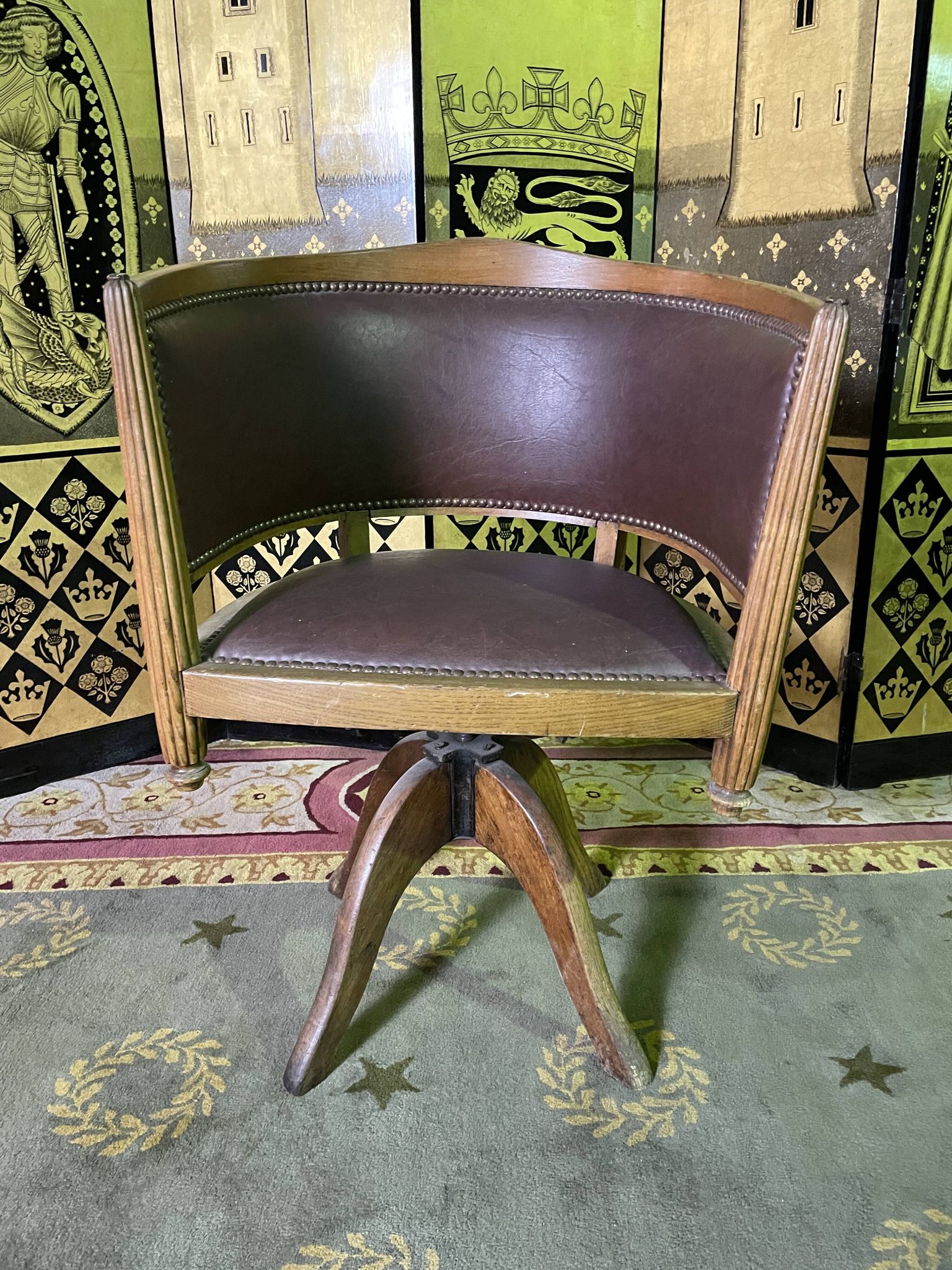 Fauteuil de bureau pivotant époque Art Déco