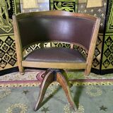Fauteuil de bureau pivotant époque Art Déco