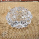 "Raspberry" Crystal Candle Holder by Orrefors