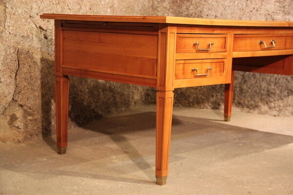 Louis XVI flat desk in solid cherry wood