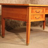 Louis XVI flat desk in solid cherry wood