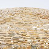 Amber glass wall light in the shape of a fingerprint, Germany, 1970s.