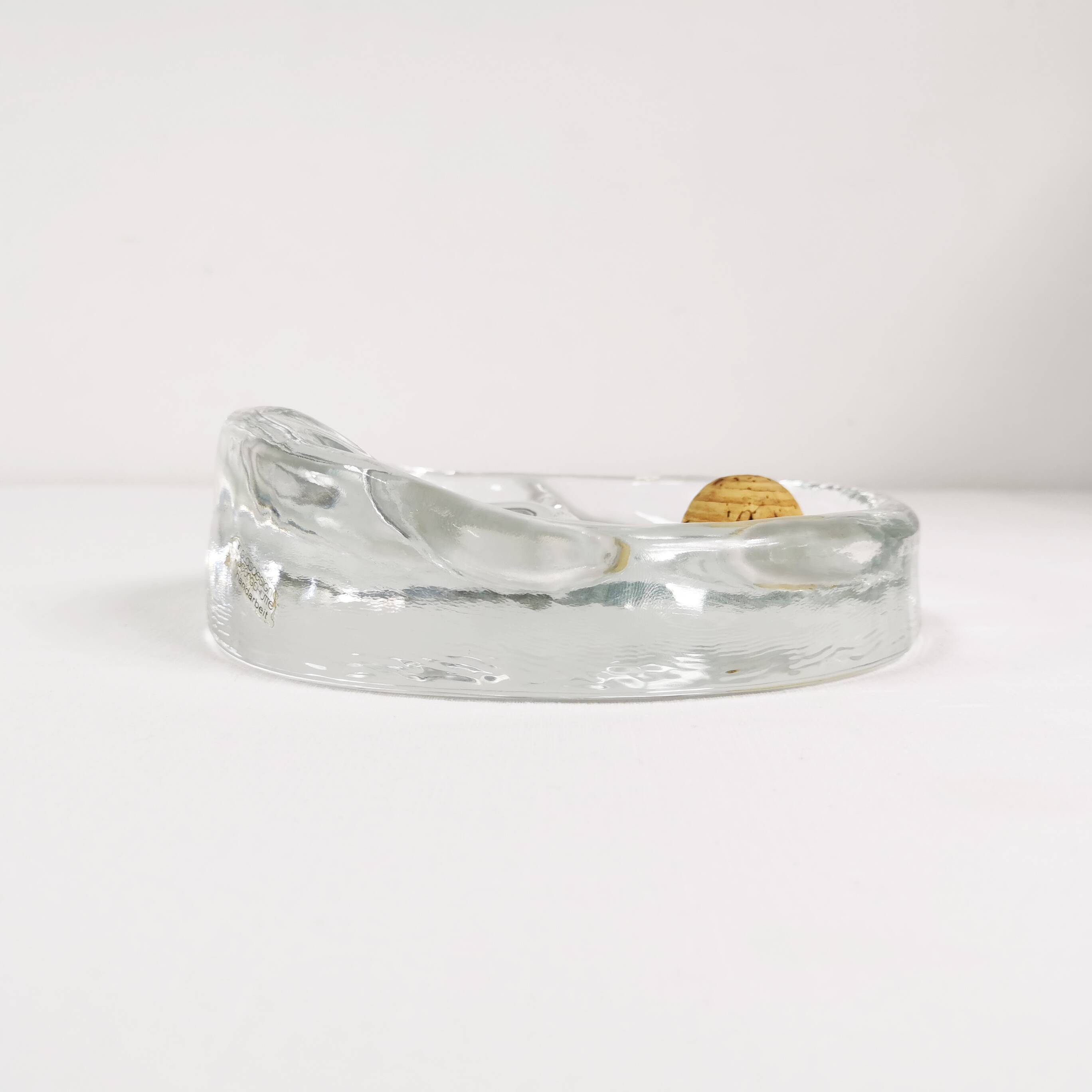 Modernist pipe ashtray, Glasdesign Georgshutte, Germany, 1970s.