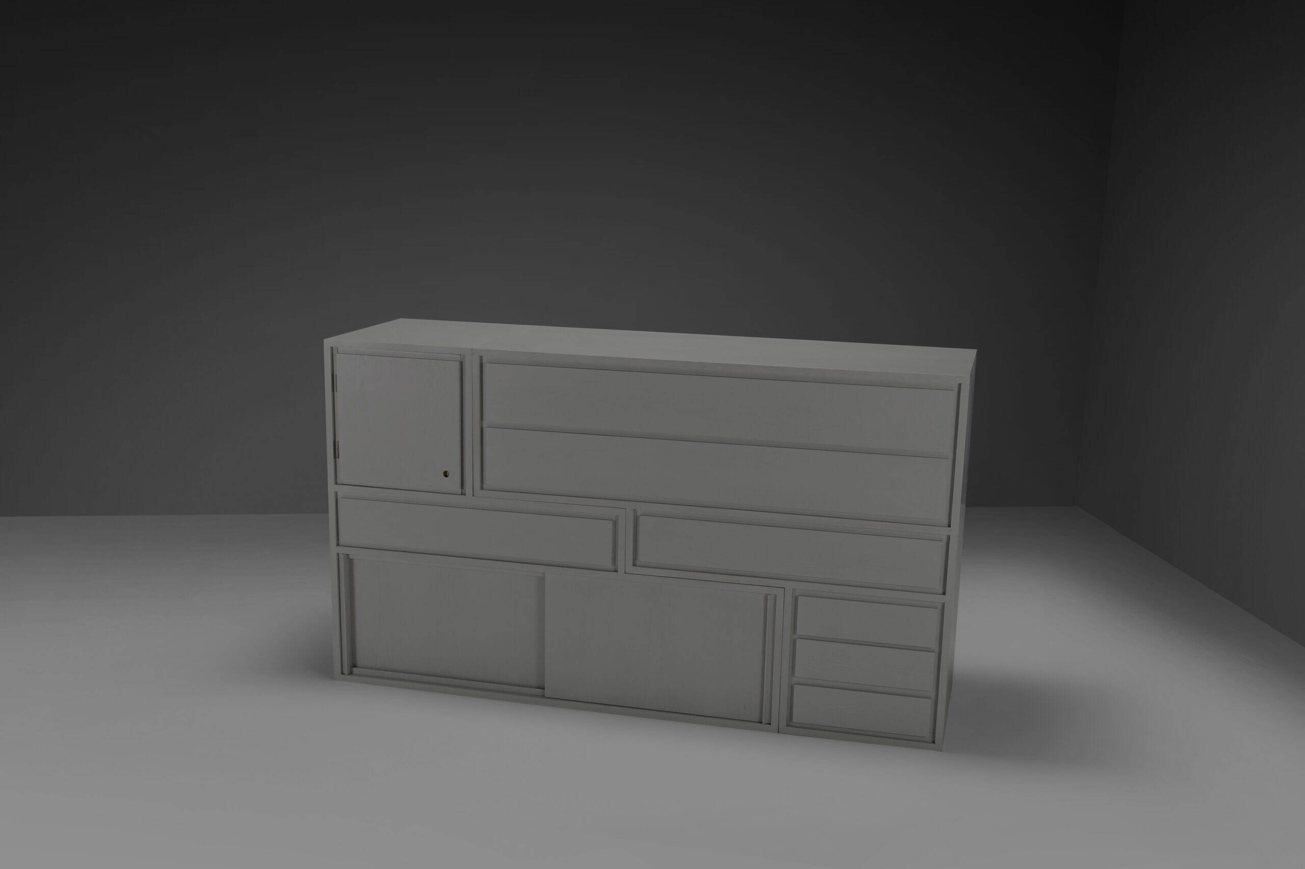 Rare 'Kaidan' cabinet by Kazuhide Takahama for Gavina, Italy 1960s