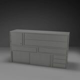 Rare 'Kaidan' cabinet by Kazuhide Takahama for Gavina, Italy 1960s