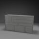 Rare 'Kaidan' cabinet by Kazuhide Takahama for Gavina, Italy 1960s