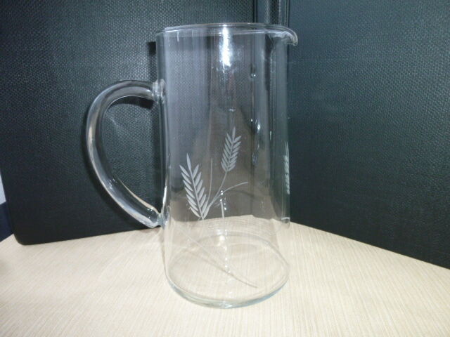 Carafe à eau pichet en verre gravé 1.4 l