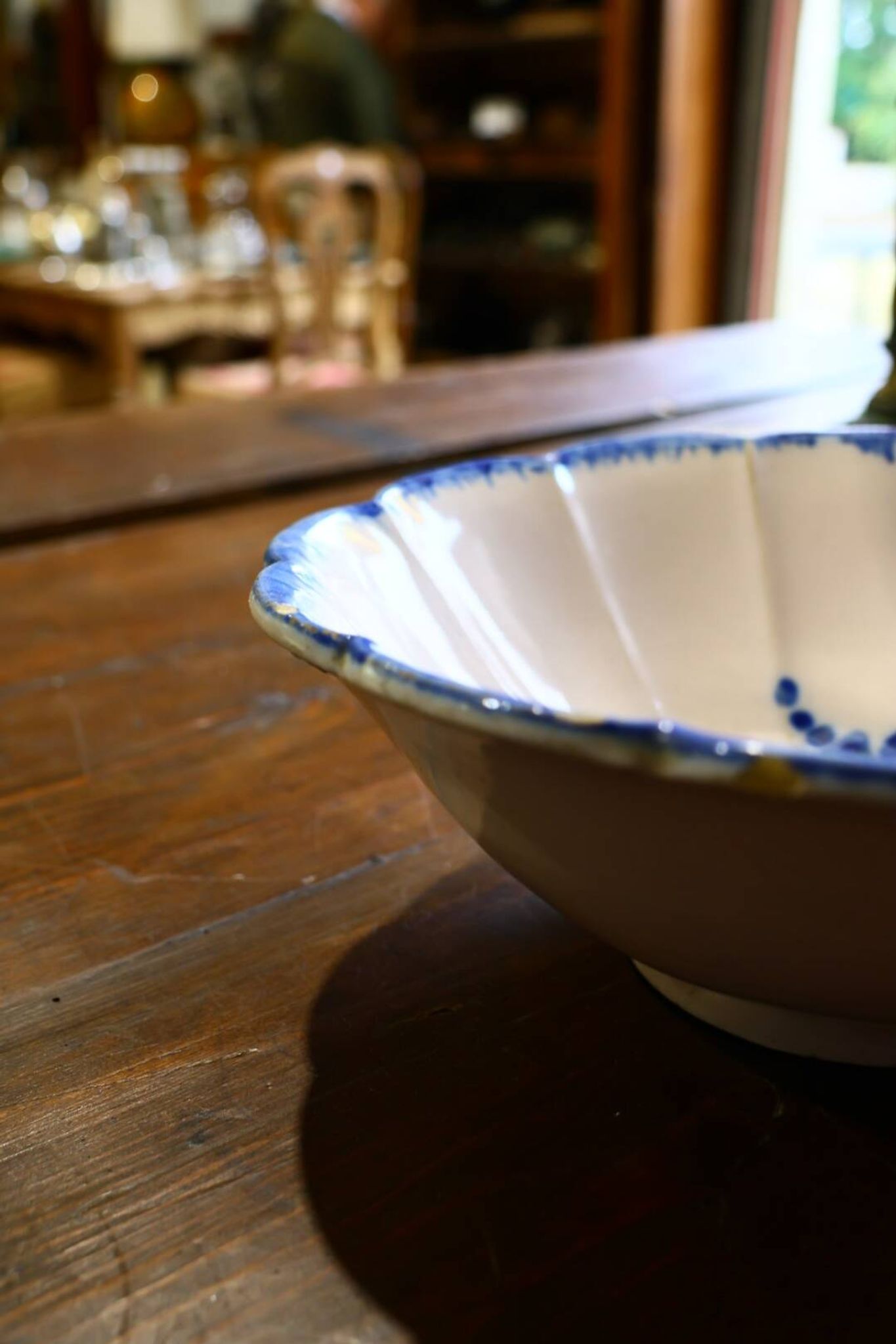 Old earthenware salad bowl