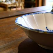 Old earthenware salad bowl