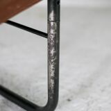 Pair of KEBE drivers, Denmark, circa 1975. Steel and "chocolate" canvas