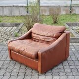 VIntage oxred leather lounge Chair Rolf Benz