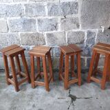 4 pine mountain style stools