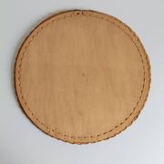 Rustic French Provence Wicker Round Mirror, Mid-Century, Handmade, France