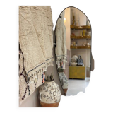 Large organic narcissus mirror - black