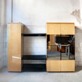 Eye-winked maple sideboard by Giovanni Offredi for Saporiti Italia 1970s