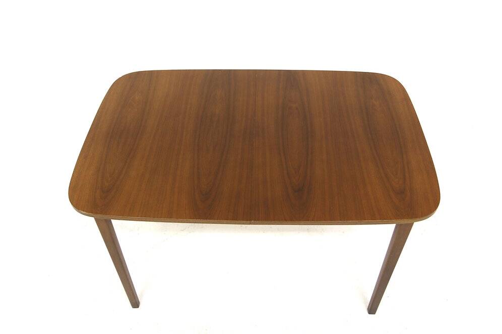Scandinavian walnut dining table, Sweden, 1960s