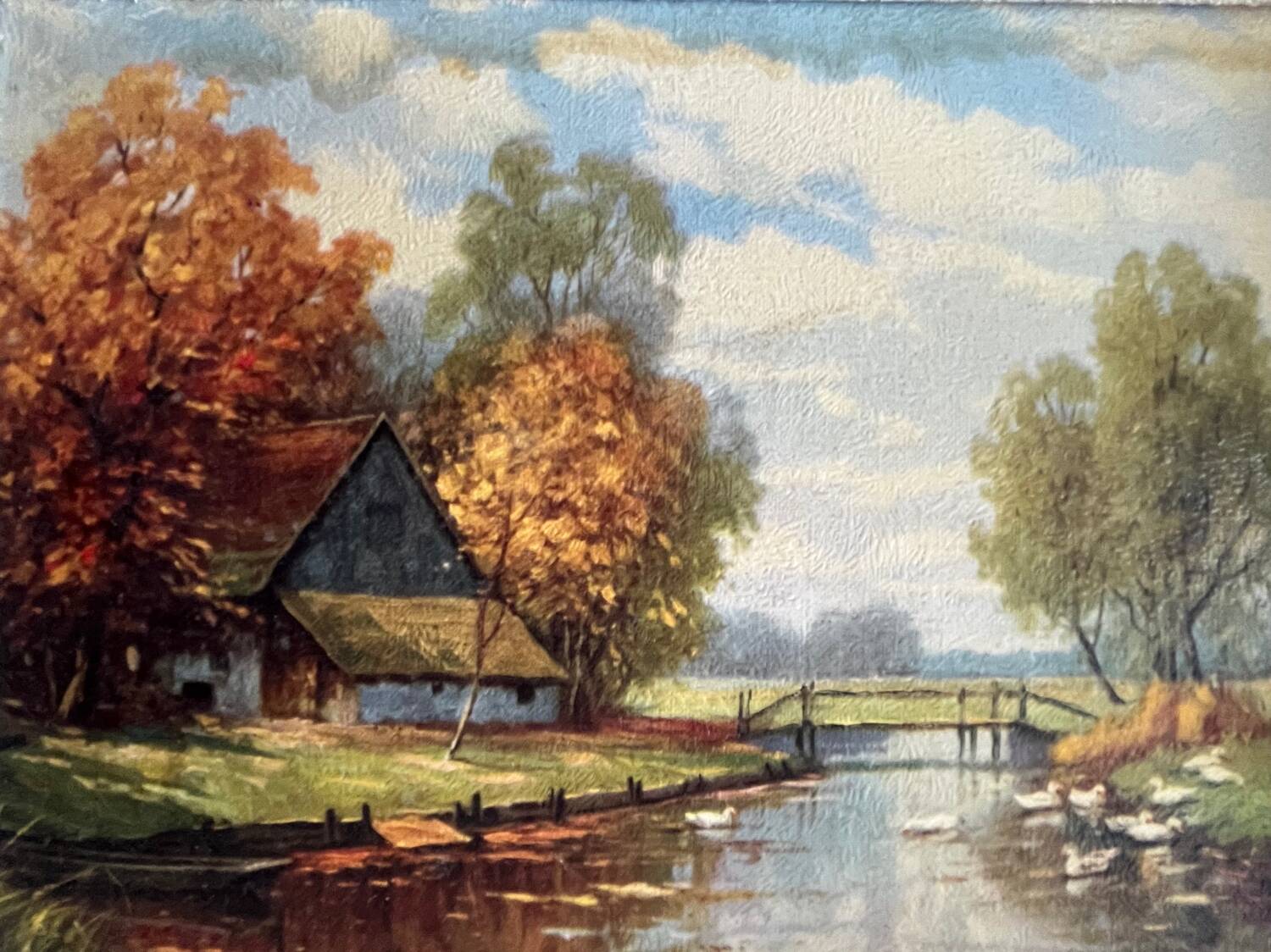 Tableau: oil on hardboard - landscape