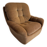 Old vintage 60s fabric lounge chair