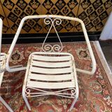 Suite of 4 garden armchairs
