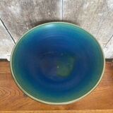 Antique Scandinavian Vintage Blue & Green Ceramic Cup Candle Holder