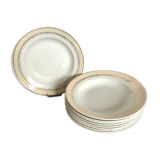 Set of 9 Lunéville hollow plates