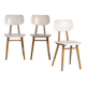 Chaises blanches vintage (vers 1960). Ensemble 3 pièces #1